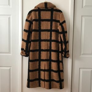 berber checked coat